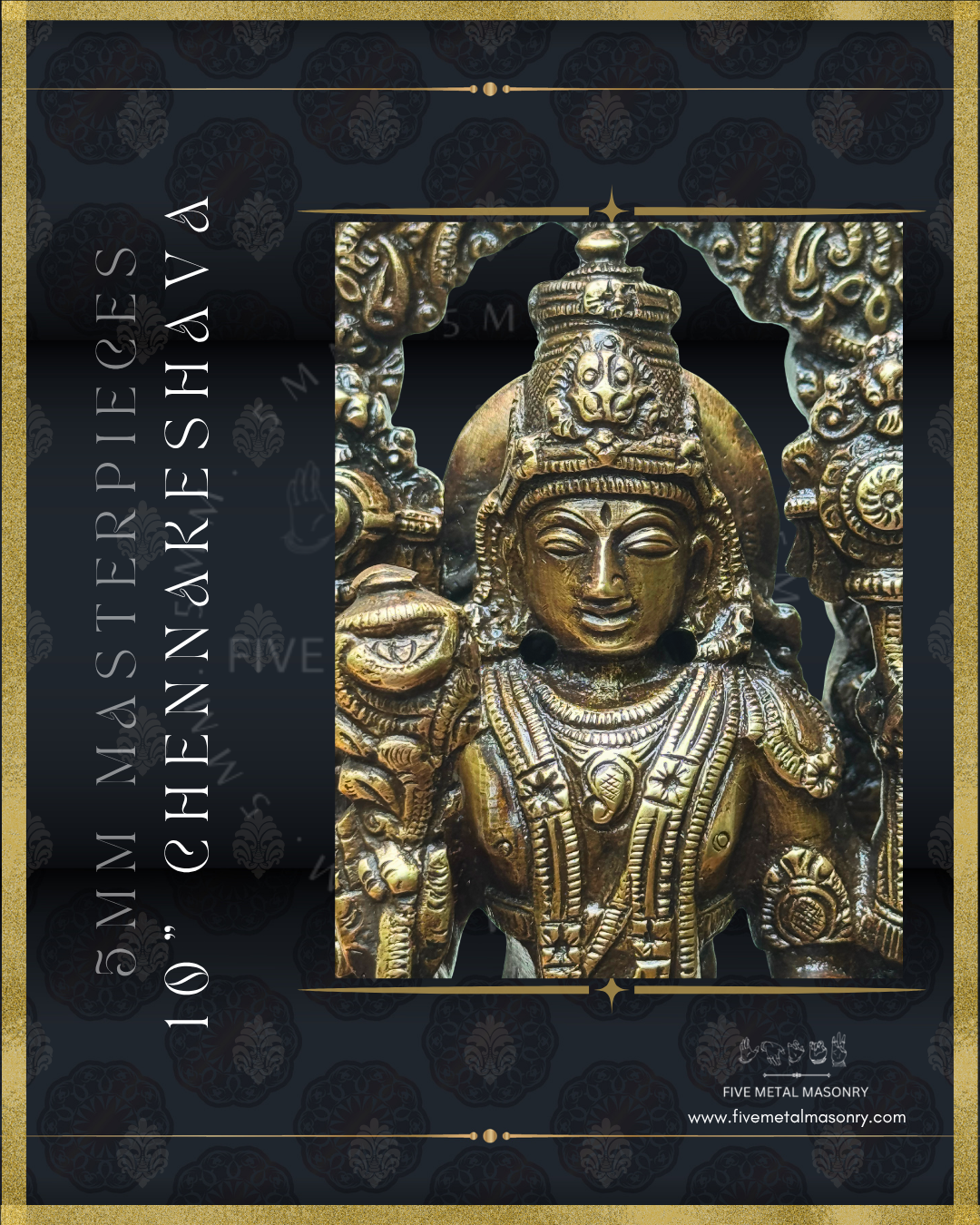 Chennakeshava Perumal Panchaloha Bronze Icon - 10"-  Masterpieces Collection