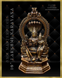 Lakshmi Narayanan Panchaloha Bronze Icon - 10" -  Masterpieces Collection