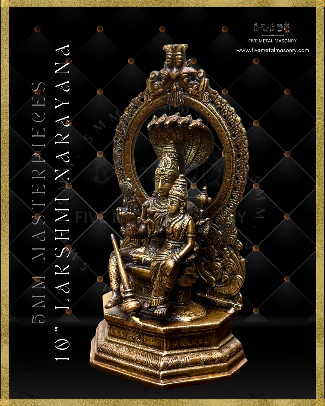 Lakshmi Narayanan Panchaloha Bronze Icon - 10" -  Masterpieces Collection