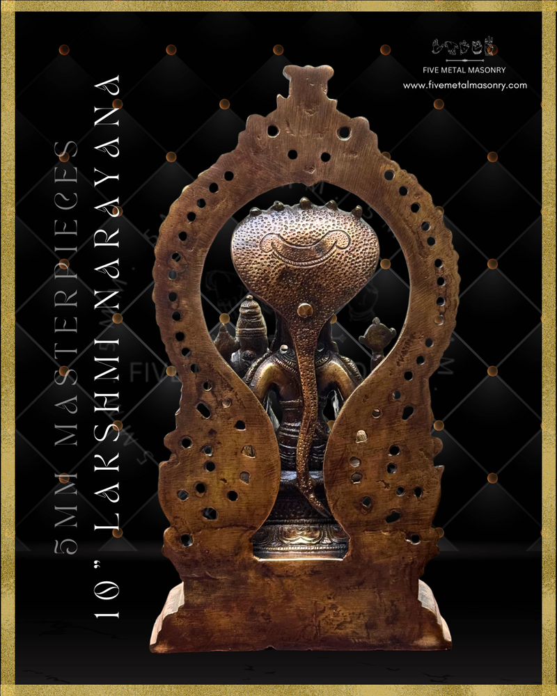 Lakshmi Narayanan Panchaloha Bronze Icon - 10" -  Masterpieces Collection