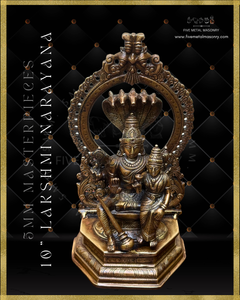 Lakshmi Narayanan Panchaloha Bronze Icon - 10" -  Masterpieces Collection