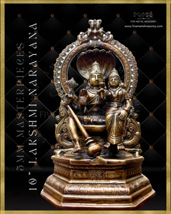 Lakshmi Narayanan Panchaloha Bronze Icon - 10" -  Masterpieces Collection