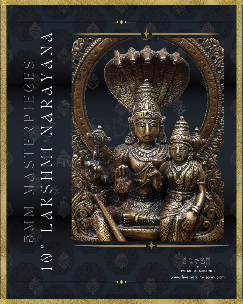 Lakshmi Narayanan Panchaloha Bronze Icon - 10" -  Masterpieces Collection