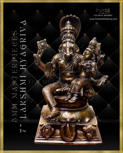 Lakshmi Hyagreeva Panchaloha Bronze Icon - 7"-  Masterpieces Collection