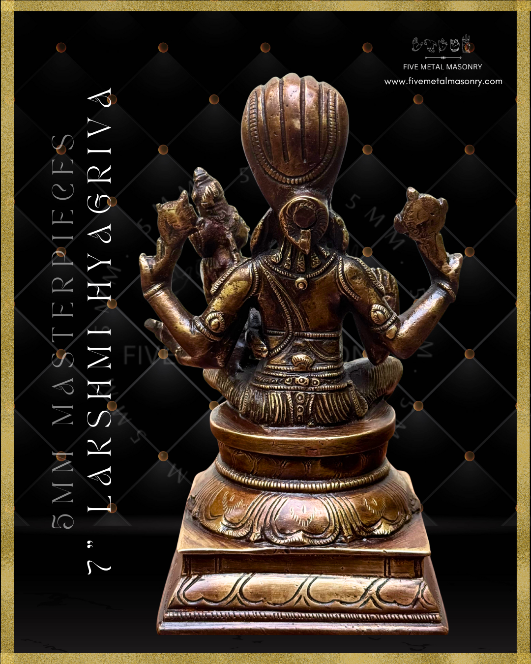 Lakshmi Hyagreeva Panchaloha Bronze Icon - 7"-  Masterpieces Collection