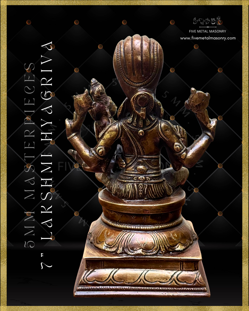 Lakshmi Hyagreeva Panchaloha Bronze Icon - 7"-  Masterpieces Collection