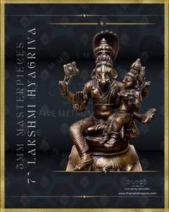 Lakshmi Hyagreeva Panchaloha Bronze Icon - 7"-  Masterpieces Collection