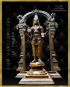 Vishnu Panchaloha Bronze Icon - 15"-  Masterpieces Collection