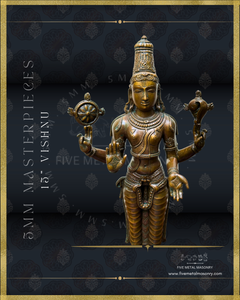 Vishnu Panchaloha Bronze Icon - 15"-  Masterpieces Collection