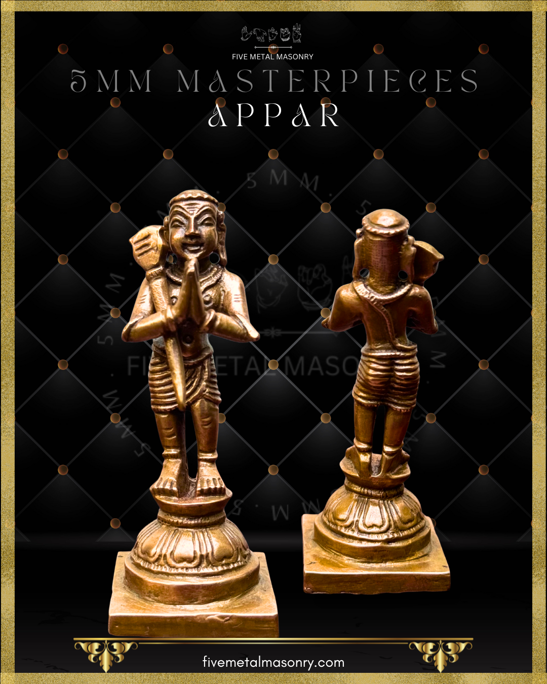 Naalvar | Tamil Saiva Saints Panchaloha Bronze Icon Set - 3"-  Masterpieces Collection