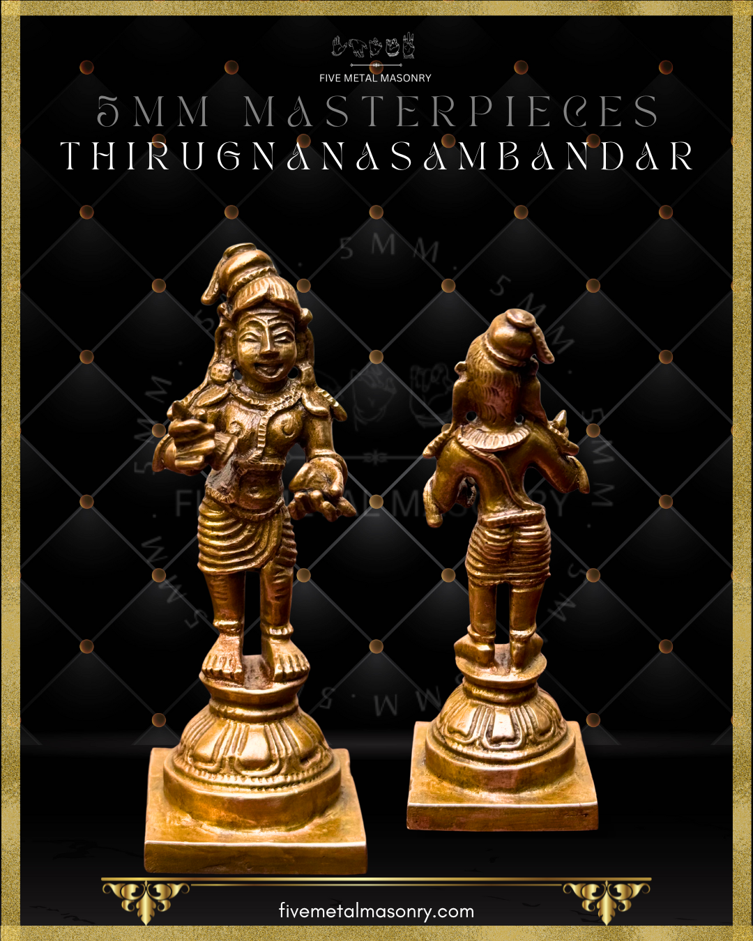 Naalvar | Tamil Saiva Saints Panchaloha Bronze Icon Set - 3"-  Masterpieces Collection