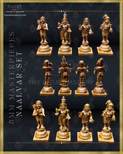 Naalvar | Tamil Saiva Saints Panchaloha Bronze Icon Set - 3"-  Masterpieces Collection