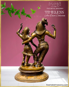 Radha-Krishna Panchaloha Bronze Icon - 10"- Timeless Collection