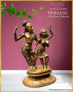 Radha-Krishna Panchaloha Bronze Icon - 10"- Timeless Collection