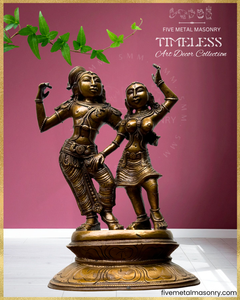 Radha-Krishna Panchaloha Bronze Icon - 10"- Timeless Collection