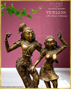 Radha-Krishna Panchaloha Bronze Icon - 10"- Timeless Collection