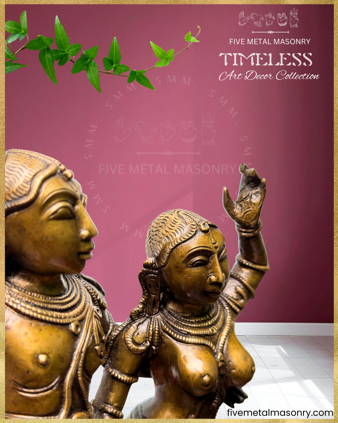 Radha-Krishna Panchaloha Bronze Icon - 10"- Timeless Collection