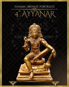 Ayyanar Panchaloha Bronze Icon - 4"