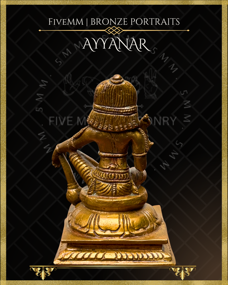 Ayyanar Panchaloha Bronze Icon - 4"