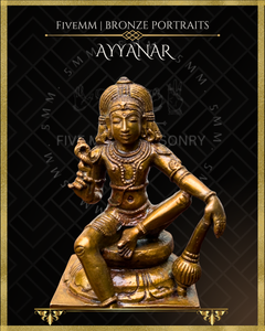 Ayyanar Panchaloha Bronze Icon - 4"