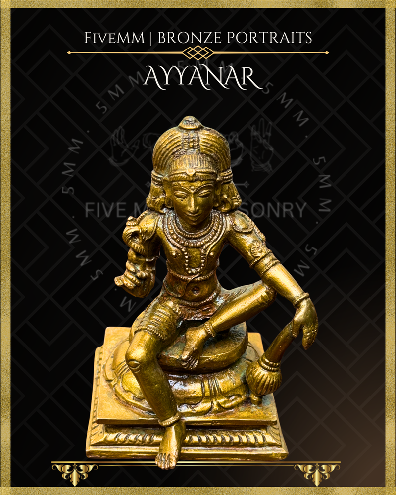 Ayyanar Panchaloha Bronze Icon - 4"