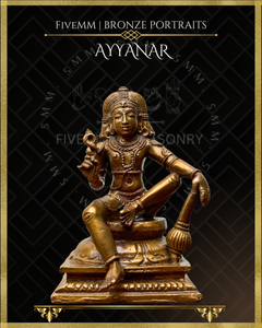 Ayyanar Panchaloha Bronze Icon - 4"