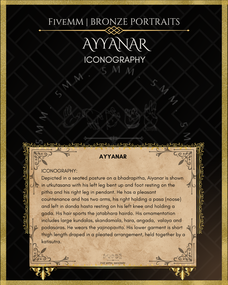 Ayyanar Panchaloha Bronze Icon - 4"