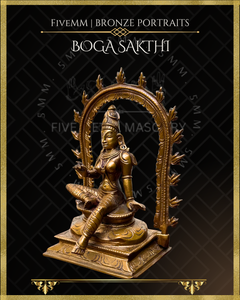 Boga Shakti Panchaloha Bronze Icon - 7.5" with arch