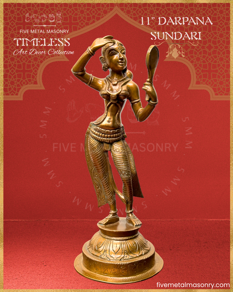 Darpana Sundari  Panchaloha Bronze Icon - 11"- Timeless Collection