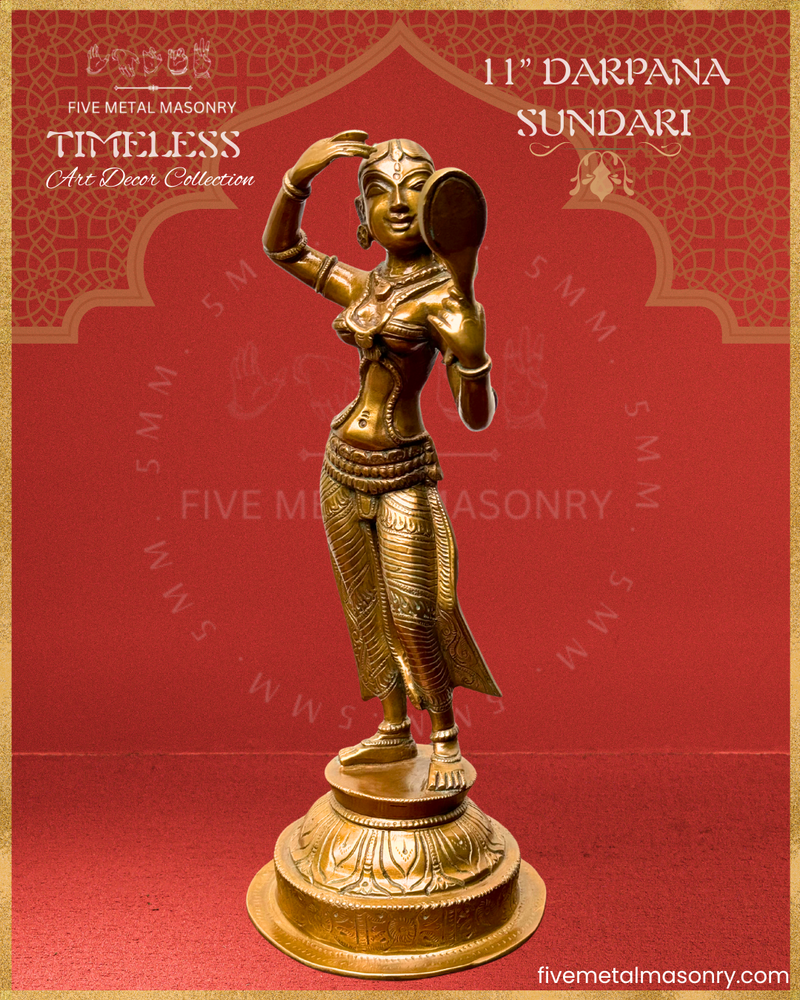 Darpana Sundari  Panchaloha Bronze Icon - 11"- Timeless Collection