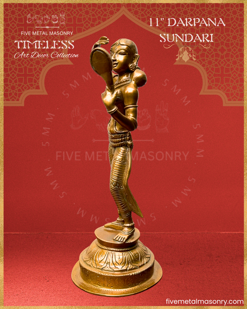 Darpana Sundari  Panchaloha Bronze Icon - 11"- Timeless Collection