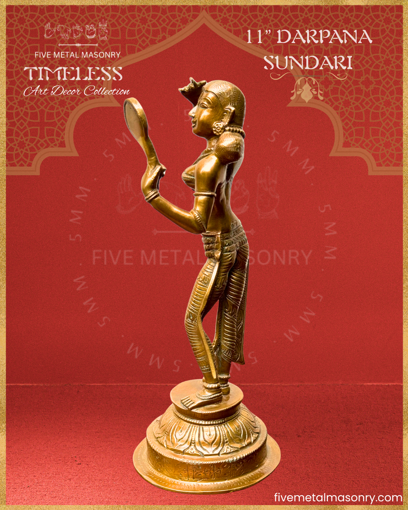 Darpana Sundari  Panchaloha Bronze Icon - 11"- Timeless Collection