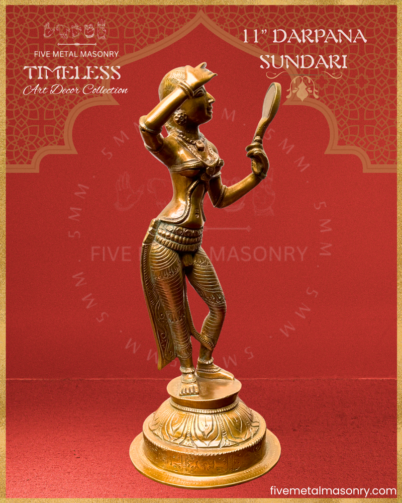 Darpana Sundari  Panchaloha Bronze Icon - 11"- Timeless Collection