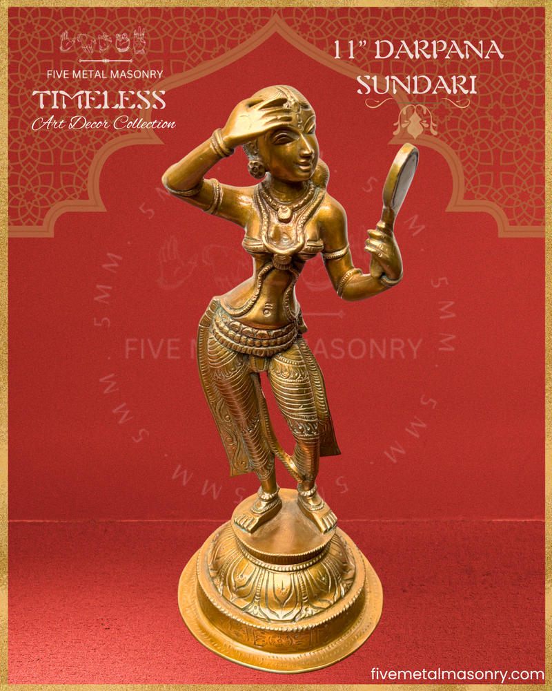 Darpana Sundari  Panchaloha Bronze Icon - 11"- Timeless Collection