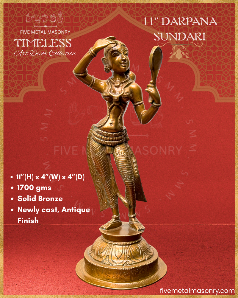 Darpana Sundari  Panchaloha Bronze Icon - 11"- Timeless Collection
