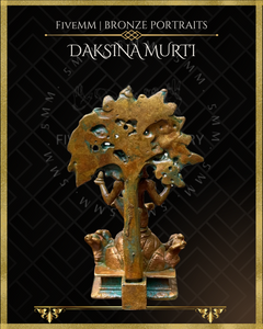 Dakshinamurti Shiva with Tree Panchaloha Bronze Icon - 4"