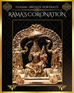 Rama Pattabishekam (Coronation) Panchaloha Bronze Icon Set - 6" - Polished finish