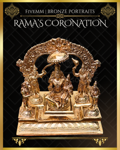 Rama Pattabishekam (Coronation) Panchaloha Bronze Icon Set - 6" - Polished finish