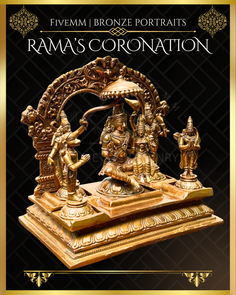 Rama Pattabishekam (Coronation) Panchaloha Bronze IconSet - 6"