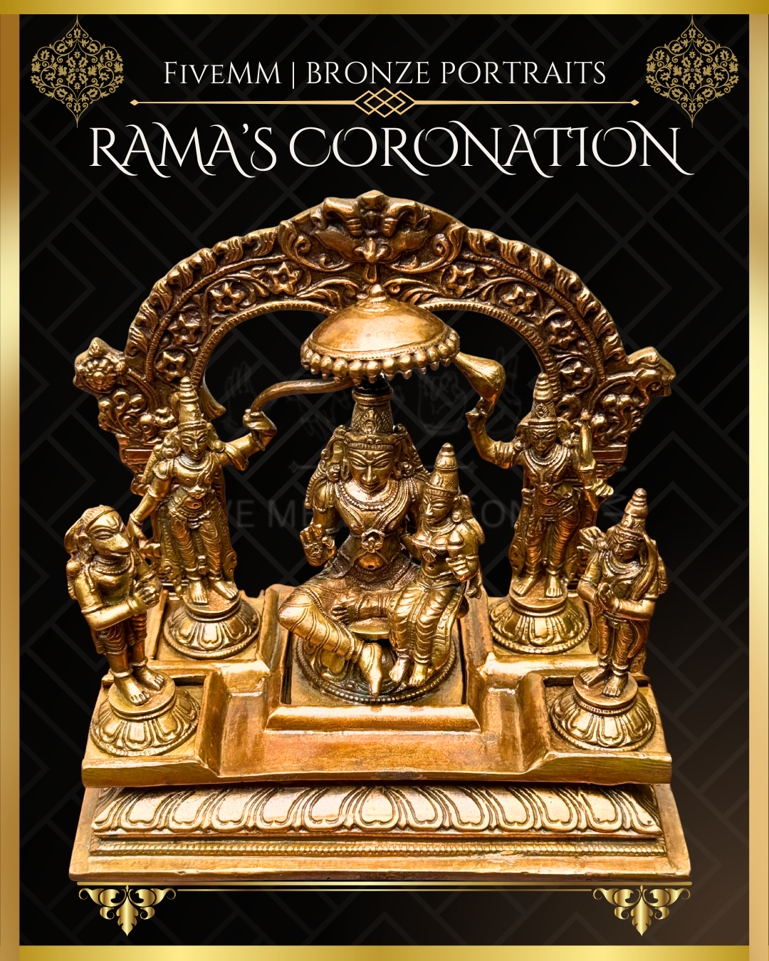 Rama Pattabishekam (Coronation) Panchaloha Bronze IconSet - 6"