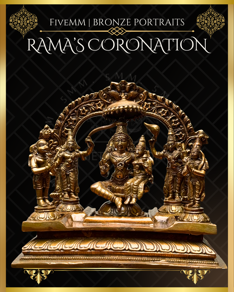 Rama Pattabishekam (Coronation) Panchaloha Bronze IconSet - 6"