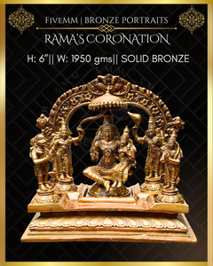 Rama Pattabishekam (Coronation) Panchaloha Bronze IconSet - 6"