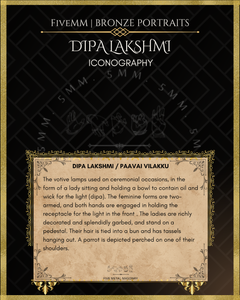 Dipalakshmi / Paavai Vilakku Panchaloha Bronze Icon Set - 6.5" Seated