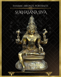 Sukhasana Shiva Panchaloha Bronze Icon - 5.5"