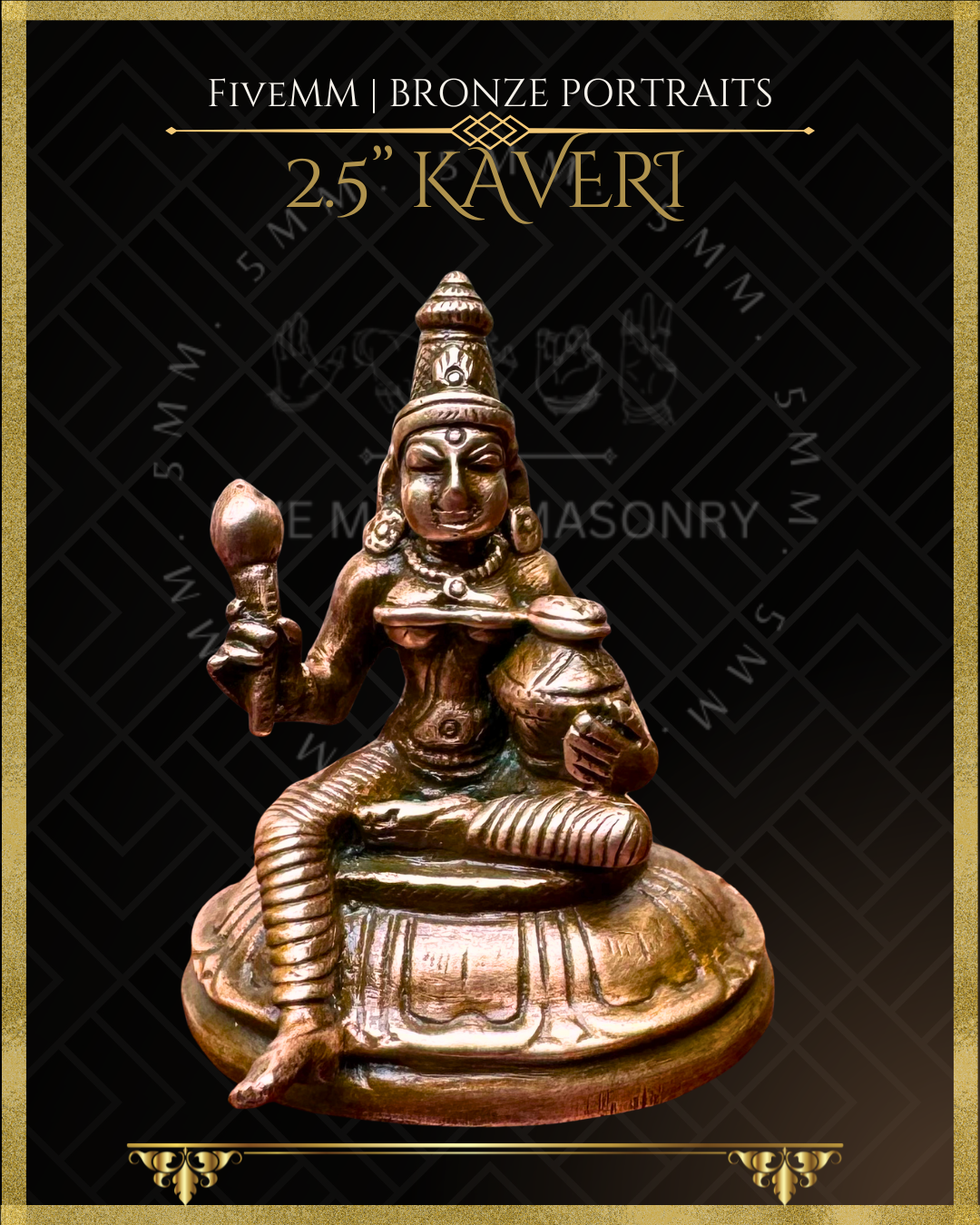 Kaveri Panchaloha Bronze Icon - 2.5"