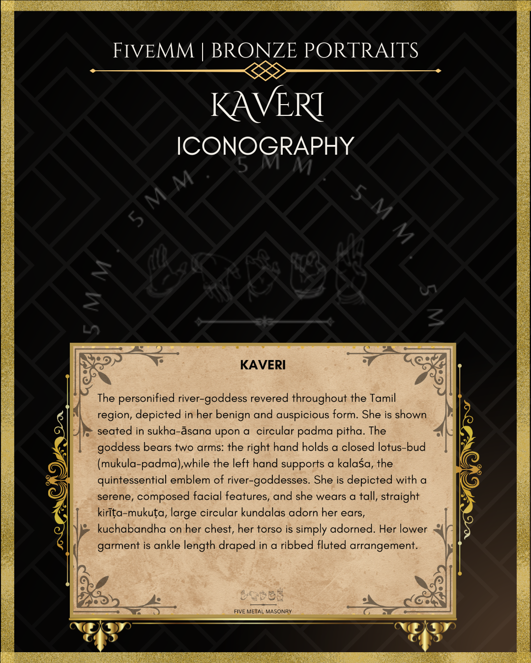 Kaveri Panchaloha Bronze Icon - 2.5"