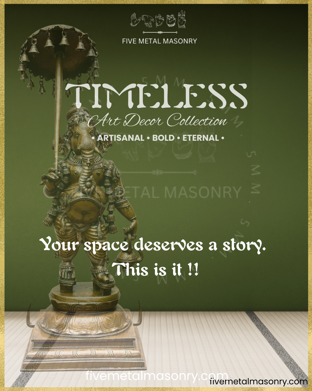 Mappillai Ganesha - Panchaloha Bronze Icon - 25"- Timeless Collection