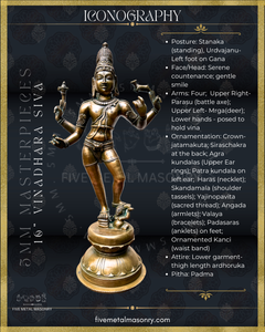 Vinadhara Dakshinamurti Shiva Panchaloha Bronze Icon - 16" - Masterpieces Collection