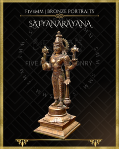 Satyanarayana Panchaloha Bronze Icon - 8"