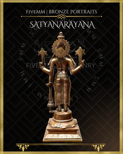Satyanarayana Panchaloha Bronze Icon - 8"